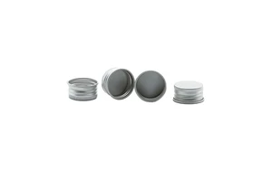 Custom Size 28MM Metal Screw Lid 18mm Silver Aluminium Caps For 50ml Mini Bottle