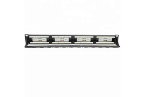 RJ45 Unshielded 48 Port Network Cat6 Patch Panel With Cable Manager