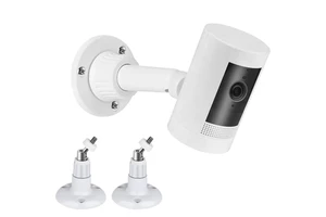 2 Pack Wall Mount Flexible Bracket 360 Degree Adjustable Without Drilling Screwless Adhesive Bracket for Arlo/Pro Camera