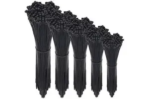 Wholesale Self-Locking UV Resistant Heavy Duty Zip Ties Black Nylon 66 Cable Ties For Industrial Cable Management