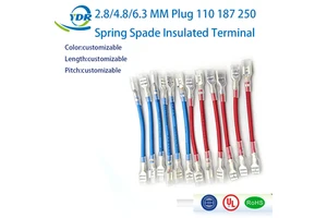 Factory Price 2.8mm 4.8mm 6.3mm Connectors Spring Terminal Wires Cables & Cable Assemblies