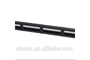 19 Inch 1 U Cat 6 UTP Unshielded 24 Port Patch Panel with back bar