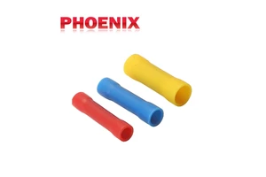 Maikasen BV Series Ferrule Type Red Blue Yellow PVC Fully Insulation Insulated Long Middle Joint Butt Splice Terminal Connector