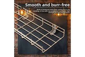 Electro Galvanized Wire Mesh Tray Flexible Cable Management System 50x50mm 100x50mm 200x100mm 300x150mm