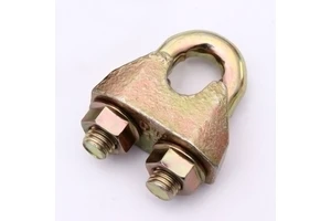High Quality Rigging Hardware Cable Fittings DIN1142 Yellow Zinc Plated Adjustable Malleable Wire Rope Clips