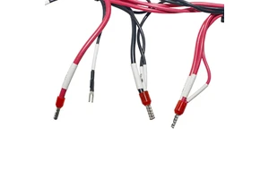OEM Electrical Cable Harness with Crimped Terminals and Connector Interface Red Black PVC Insulated Copper Core Wiring Assembly
