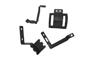Custom Oem Black Small L Shaped Angle Mounting Holder Plastic Pipe Fixing Brackets Support