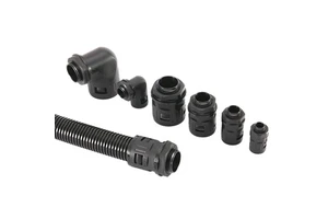 JAR Electrical Cable Protection UL 94V-2 Fire Resistant PG Elbow Nylon Flexible Conduit Connector Fittings