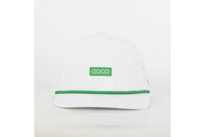 Custom 5-Panel Golf Baseball Cap Hand Embroidered Bows Wholesale 100% Polyester Rubber Patch Laser Cut Hole PVC Patch