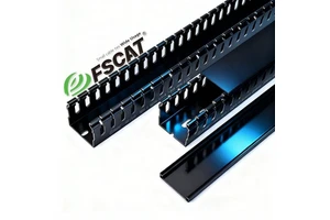 FSCAT PVC Plastic Halogen Free Fire Retardant CE ROHS Certified Slotted UV Resistant Easy-installation Wire Duct Cable Raceway
