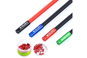 RIDERACE 10pcs Aluminum Alloy 4mm 5mm Derailleur Bike Housing Ferrules Crimps Dust Cover Wire Tip Cycling Shift Brake Cable Cap