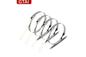 GATI Stainless Steel Self-Locking Cable Ties 4.6MM*200MM-316 Uncoated Zip Tie Product 100/bag