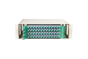 48-Port 96 Core 3U Rack Mount ODF Fiber Patch Panel | LC Single Mode, Pre-Loaded with Pigtails & Adapters