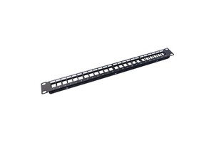 Heavy-Duty 1U 24 Port All-Metal Patch Panel Cold Rolled Steel Unloaded Modular Frame Industrial Grade Network Distribution Rack