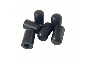 Industrial Black Silicone Rubber Heat Shrink Cable End Cap with or Without Adhesive Lining for PE Moulding Processing Service