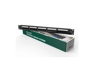 25/50 Port Fiber Optic Patch Panel Modular All-In-One 19-Inch Server Rack Cabinet RJ45 1UPatch Cat3 CE/RoHS/FCC Certified
