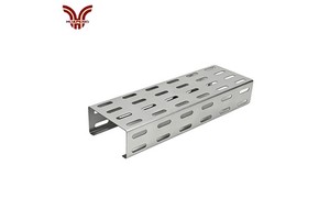 HUAPENG Hot-selling Ventilated Cable Tray Carbon Steel Material Galvanized Perforated Cable Tray