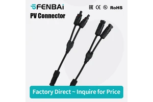 Y Branch PV Connector 2to1 IP67 Waterproof 1500VDC 30A Male Female Solar Splitter Cable for Solar Panel Parallel Connection