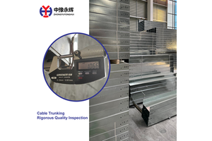 Cable Raceway Solid Bottom HDG Cable Tray Metal Cable Trunking Outdoor Use With Accessories