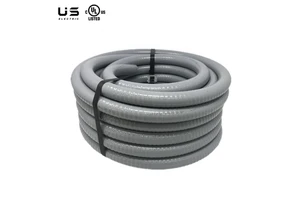 Gray Non-Metallic PVC Liquid Tight Flexible Electrical Conduit ENT Waterproof Corrugated Plastic Tube Pipe Fittings