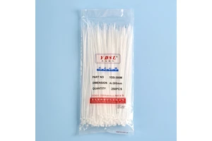 Professional Factory Custom 3.6*300mm Nylon 66 PA66 Cable Ties Strong Strap Zip Tie Self-Locking Plastic Wire Ties ROHS
