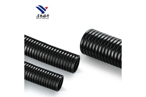 PA66 Thickened Black Cable Wire Opened Sheath Conduits & Fittings Plastic Corrugated Hose & Pipe with Threading
