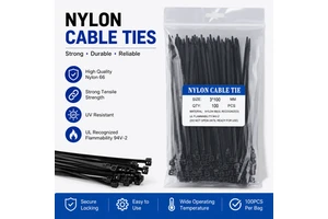 BOERDA LX-12400 Self-Locking Nylon Cable Ties for Electrical Wiring Network Cables Control Panel Installation