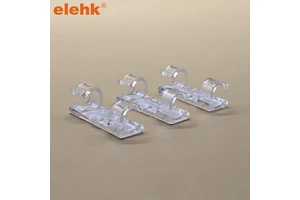 Elekh Transparent Double Cable Clips Plastic Wire Management Organizer and Cord Holder