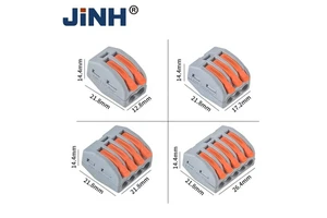 Universal Home Compact Cable Wire Connectors Fast Lever Nut Wire Connection Push in Wiring Terminal Connector