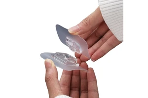 Transparent Male Female Adhesive Mount Bracket No Drill Traceless Holder for Power Strip Outlet Box Wall Storage Organization
