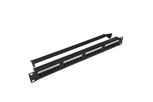 K&R CAT6 Integrated Gigabit 1U Six-Category 24-Port Unshielded Cold Rolled Steel White Network Patch Panel