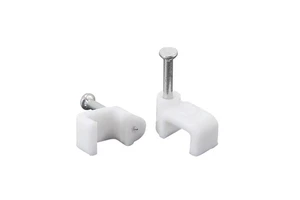 WZUMER Wiring Accessories Electrical Wire Single Coaxial Cable Clips Round Plastic Wall Cable Clips
