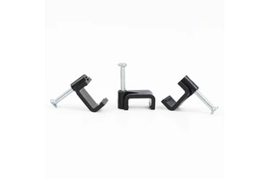 Free Samples of Round Cable Nail Clips Plastic Cable Ties Holder/Cable Clamps for Electrical Wiring Wire Accessories