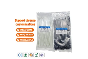 Good Quality Heavy Duty Plastic Organizer ROHS REACH Flame Retardant 14 Inch Cable Tie Nylon Zip Ties Black Electrical Tie Wraps