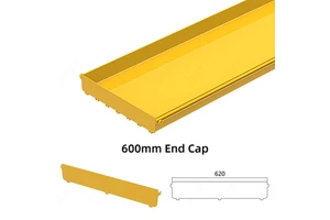 End Cap of 600mm Fiber Cabel Duct Tray Terminator for Decorative Cover