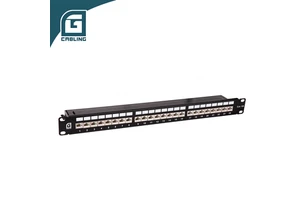 Gcabling 24 Port 1U 19inch CAT6a Shielded Dual Type Cable Management Patch-panel 1u Rack Patch Panel Network Rack Accessories