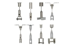7X7 Stainless Steel Wire Rope Clips Cable Gripper for Ceiling Hanging Lamp