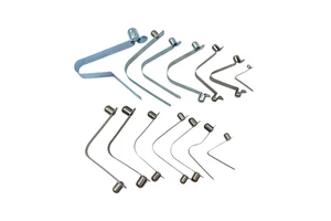 Wholesale Locking V-shaped Push Button Clip Tent Pole Spring Clip Hiking Pole Tube Connector Double Buttons Spring Clips