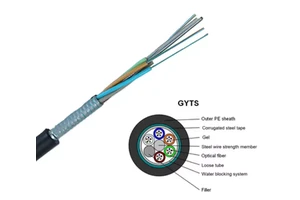 Single Model G652D Outdoor Direct Buried Underground Cable Ducting 2 4 6 12 24 48 96 Core Fiber Optic Cable GYTS