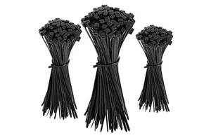 Adjustable Nylon Cable Straps Self-Locking Zip Ties for Cable Management 500 Pieces Total Black Available 100/120/150/200/300 MM