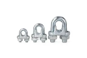 Manufacturer Direct Sales Heavy Duty Carbon Steel Wire Rope Clamp Zinc Plated Metric & Inch Wire Rope Cable Clip Clamps