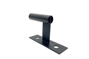 Factory Custom Black Powder Coated Metal Tube Wall Mount Bracket Heavy Duty Welded Rod Holder Support Bracket