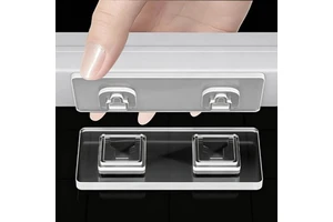 Flat-Base Snap Fit Adhesive Bracket No Hole Traceless Wall Mount Holder for Router Plug Strip Smooth Tile Marble Surface Storage
