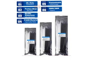 Eco-friendly Cable Ties Self- Locking Nylon Zip Ties Strap Ties ie Wraps