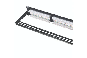 Cat6 UTP Unshielded 24 Port 1U 19 Inch Rack Mount RJ45 Patch Panel