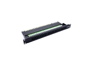 25-Port 19-Inch 1U Tray Telephone Voice Patch Panel IDC Voice Module for Data Center Telecom Room RJ11 Ethernet Lan Cables
