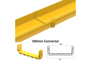 Connector of 300mm Fiber Cable Tray Straight Line Connection Accessory