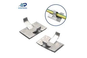 Wire Cable Clamp Type Fixed Seat Flat Installation Aluminum Wire Buckle Adhesive Base Adjustable Cable Clip