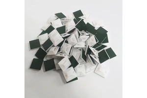 SUPOELE 20X20mm Self Adhesive PP Cable Tie Mount Wall Fixing Clamps White Black 1000PCS/Bag Cable Ties Holder Base