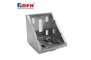 Matt Surface 60x60 Corner Joint Connector Aluminium Right Angle Triangle Bracket Structure